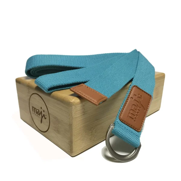 Maji Sports Bamboo Yoga Block & Strap Combo - Image 3