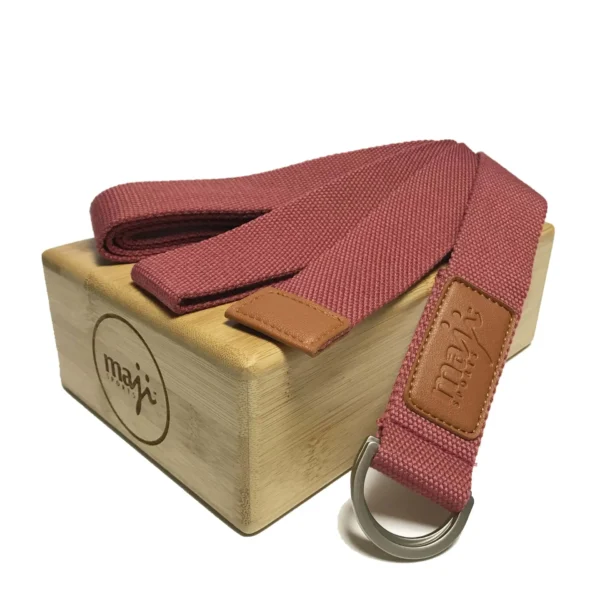 Maji Sports Bamboo Yoga Block & Strap Combo - Image 5