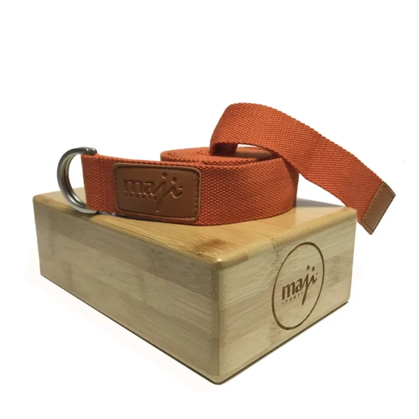 Maji Sports Bamboo Yoga Block & Strap Combo - Image 4