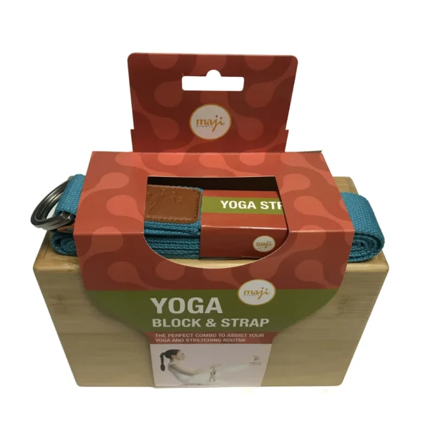 Maji Sports Bamboo Yoga Block & Strap Combo - Image 10