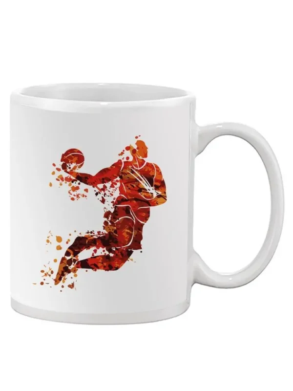 Basketball Player Watercolor Mug -SPIdeals Designs