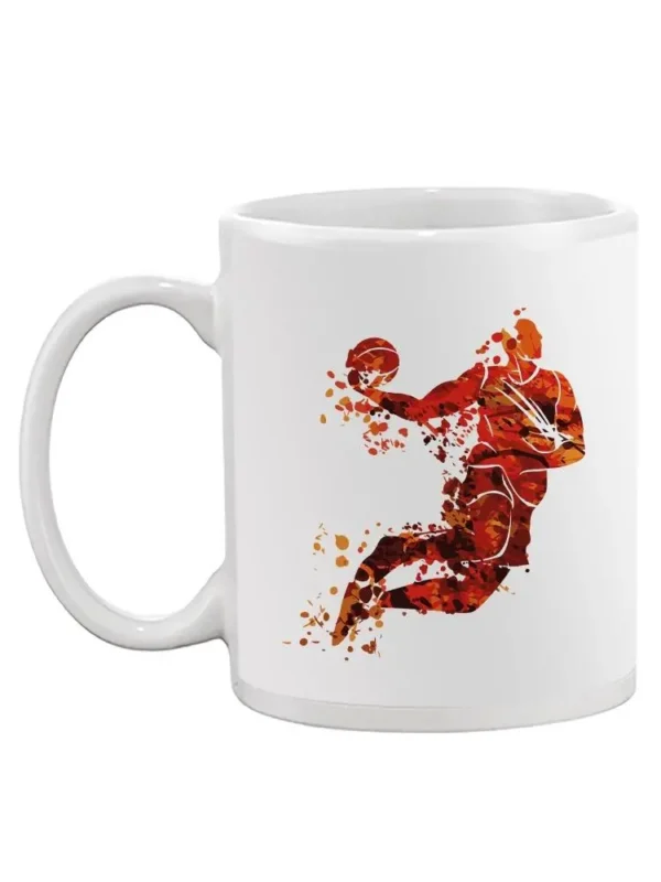 Basketball Player Watercolor Mug -SPIdeals Designs - Image 2