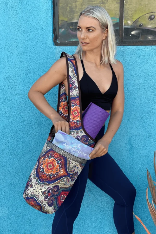 Yoga Mat Carrying Tote Bag with Large Pockets - Image 13