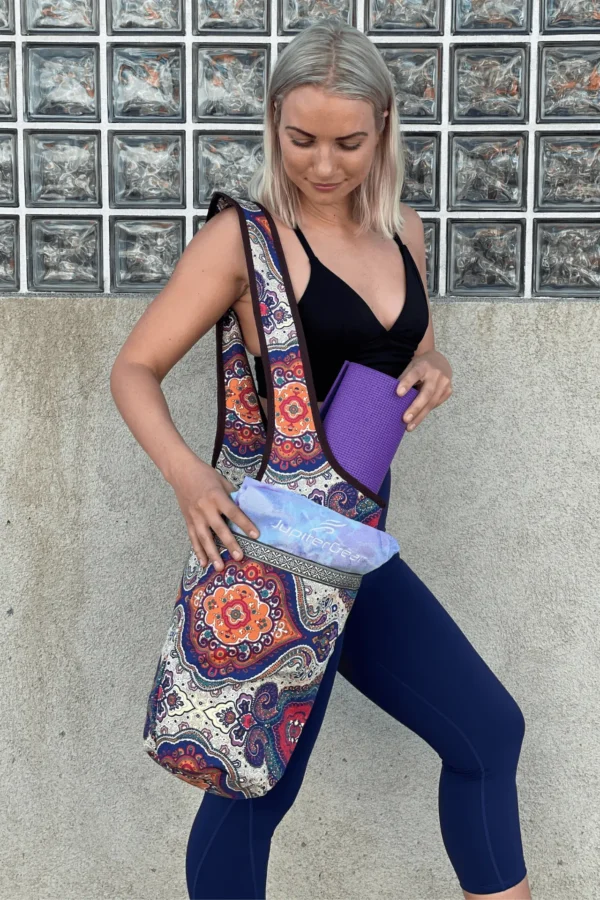 Yoga Mat Carrying Tote Bag with Large Pockets - Image 18