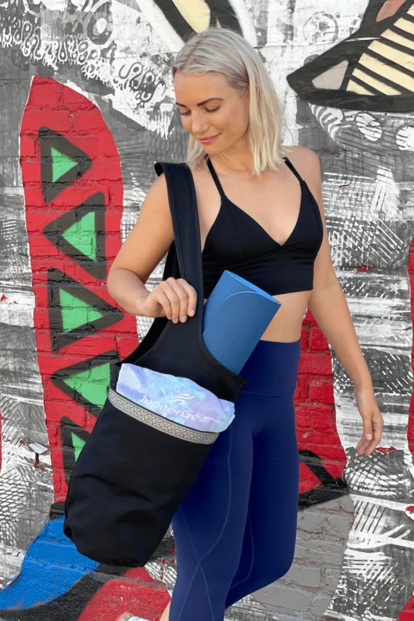 Yoga Mat Carrying Tote Bag with Large Pockets - Image 29