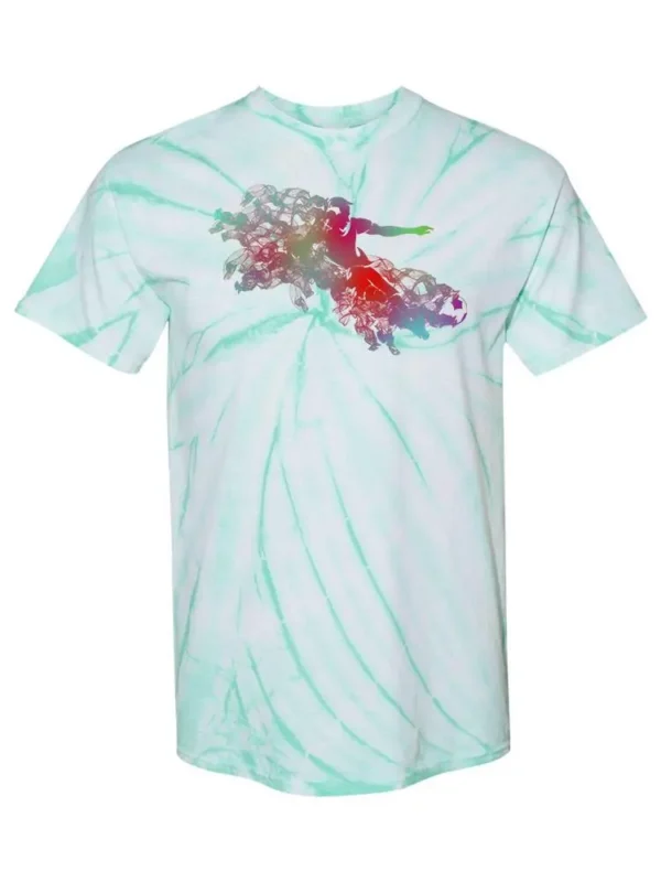 Soccer Player Silhouette Tie Dye Tee