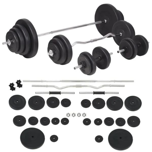 Workout Bench with Weight Rack, Barbell and Dumbbell Set 264.6 lb - Image 6