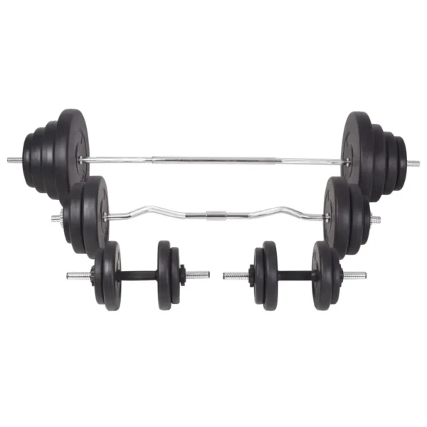 Workout Bench with Weight Rack, Barbell and Dumbbell Set 264.6 lb - Image 7