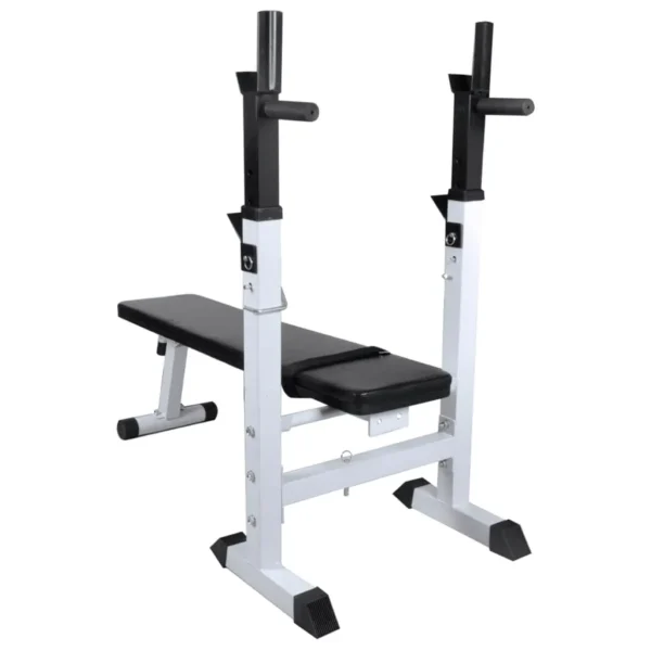 vidaXL Workout Bench with Weight Rack, Barbell and Dumbbell Set198.4 lb - Image 4