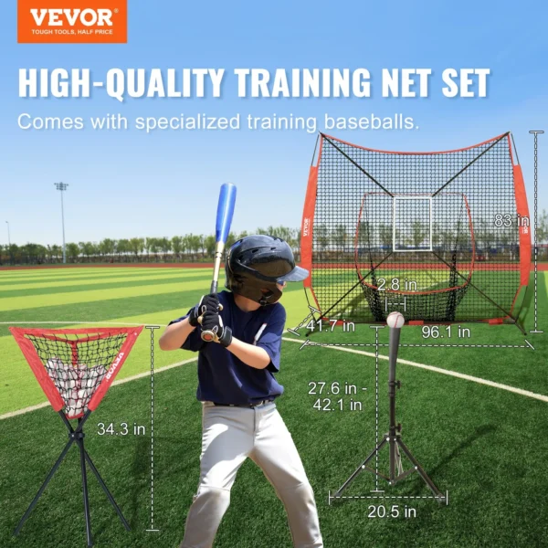 VEVOR 7x7 ft Baseball Softball Practice Net