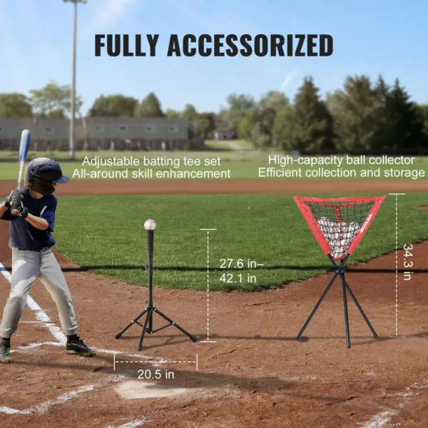 VEVOR 7x7 ft Baseball Softball Practice Net - Image 4