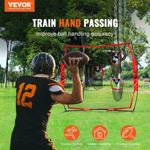 VEVOR 7 x 7 ft Football Trainer Throwing Net