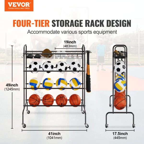 VEVOR Basketball Rack