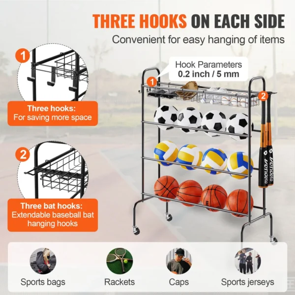 VEVOR Basketball Rack - Image 3