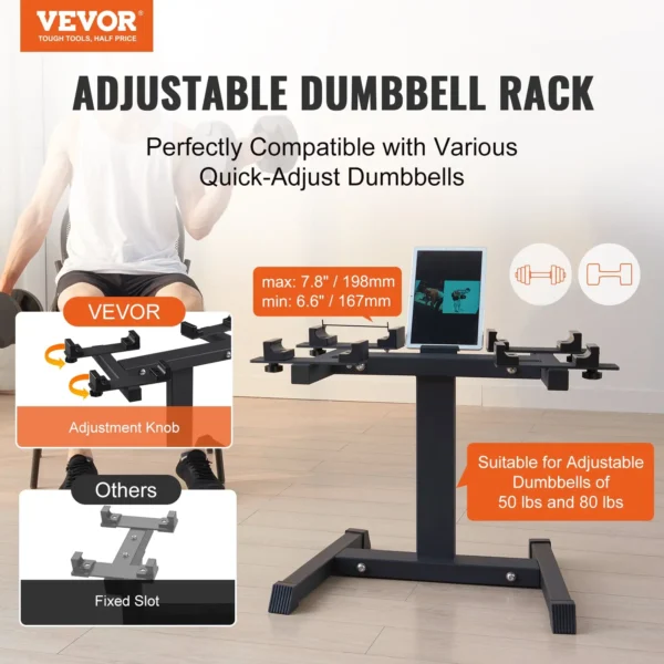 VEVOR Adjustable Dumbbell Stand - Image 11