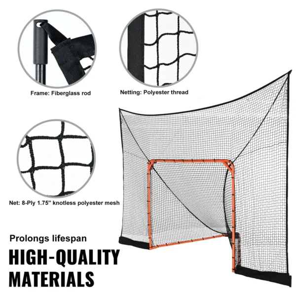 VEVOR Hockey and Lacrosse Goal Backstop - Image 3