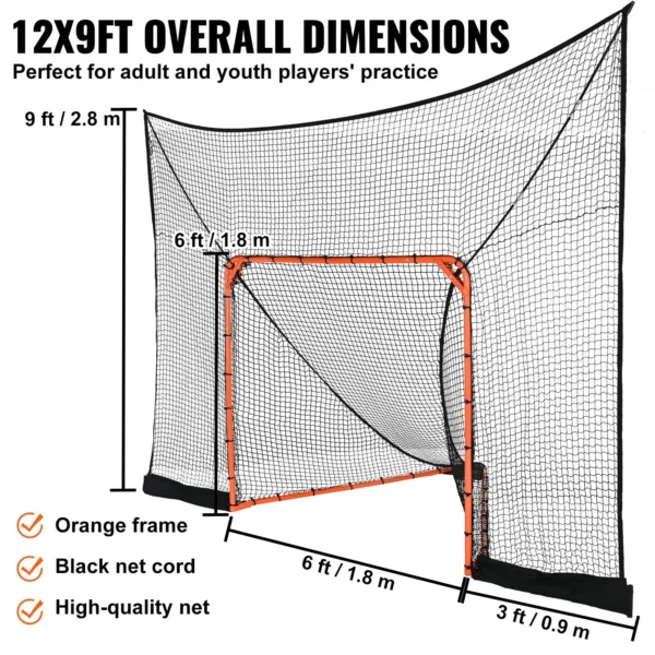 VEVOR Hockey and Lacrosse Goal Backstop - Image 4