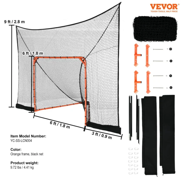 VEVOR Hockey and Lacrosse Goal Backstop - Image 6