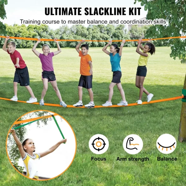 VEVOR Slackline Kit with Training Line