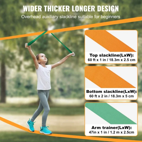 VEVOR Slackline Kit with Training Line - Image 2