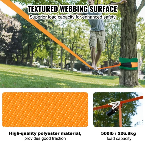 VEVOR Slackline Kit with Training Line - Image 3