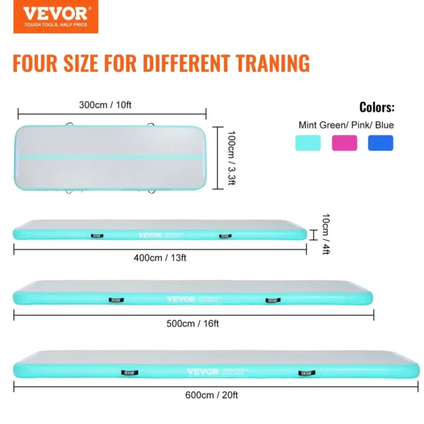 VEVOR Gymnastics Air Mat, 4 inch Thickness