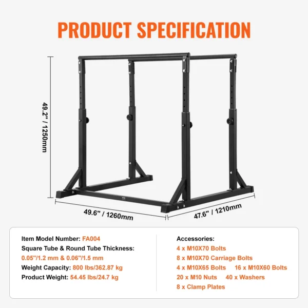 VEVOR Dip Bar, 800 lbs Capacity - Image 6