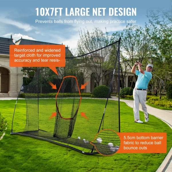 VEVOR 10.8x7ft Golf Practice Net - Image 2