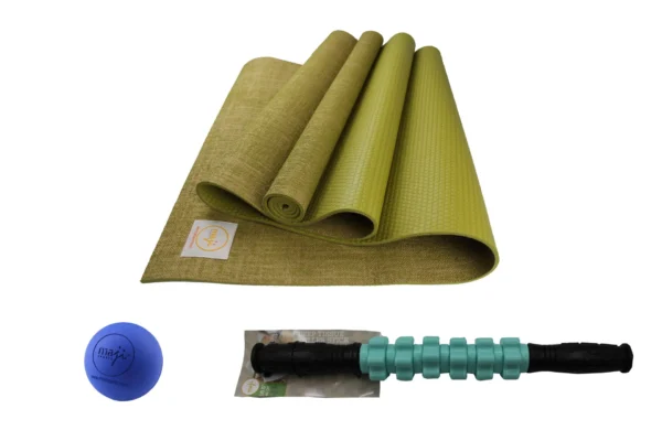 Jute ECO Yoga Mat + Massage Stick + Trigger Point Ball - Image 6