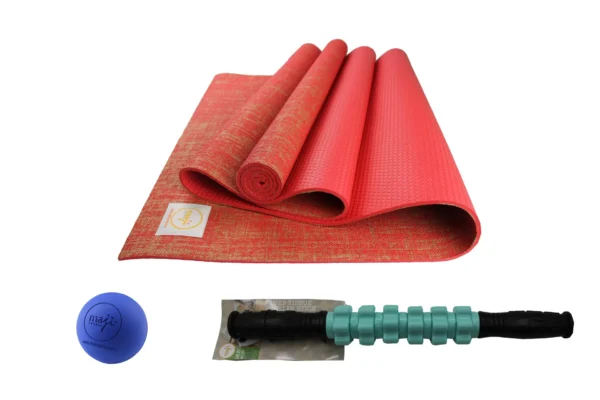 Jute ECO Yoga Mat + Massage Stick + Trigger Point Ball - Image 9