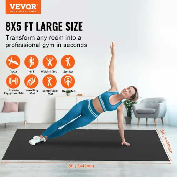 VEVOR Exercise Mat, (8x5ft)