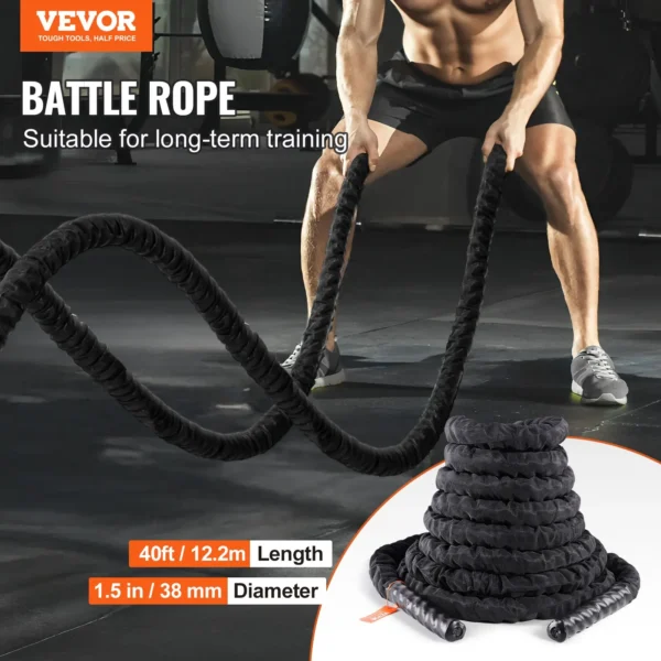 VEVOR Battle Rope 1.5" 40Ft Gym Rope