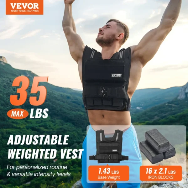 VEVOR 35lb Adjustable Weighted Vest