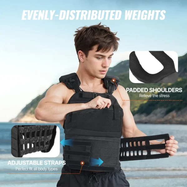 VEVOR 40lb Adjustable Weighted Vest - Image 3