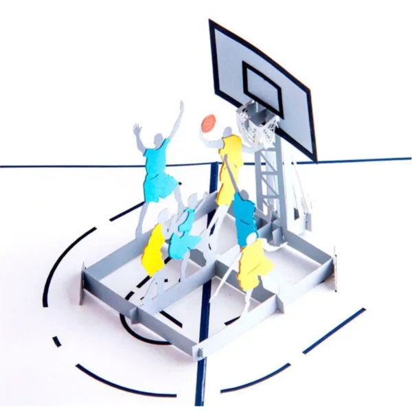 3D pop up Basketball Greeting Card