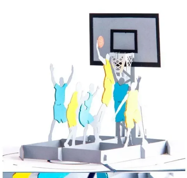 3D pop up Basketball Greeting Card - Image 4