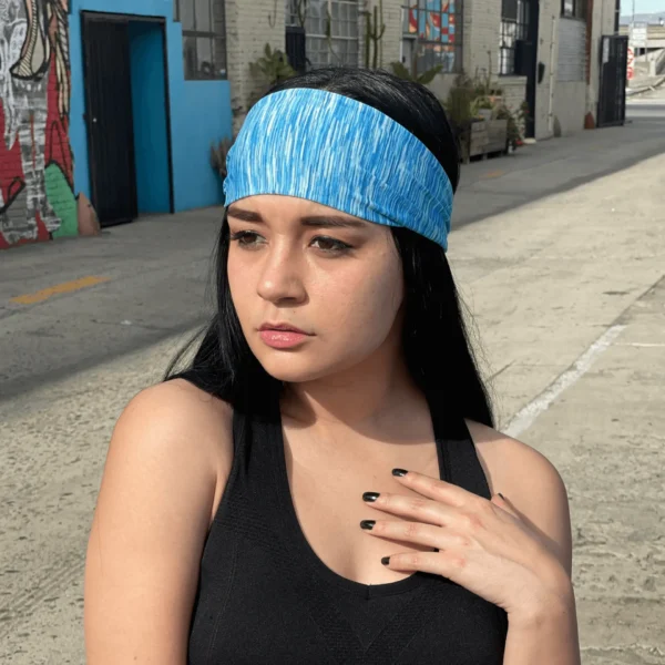 Extra-Wide Sport and Fitness Sweat-Wicking Headband - Image 3