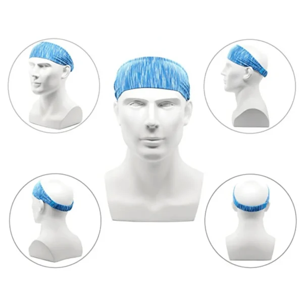 Extra-Wide Sport and Fitness Sweat-Wicking Headband - Image 9