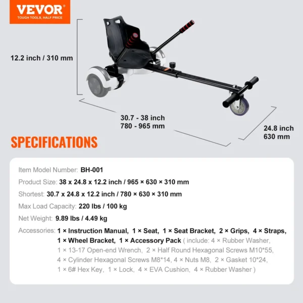 VEVOR Hoverboard Seat Attachment - Image 6