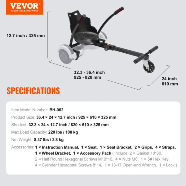 VEVOR Hoverboard Seat Attachment - Image 6